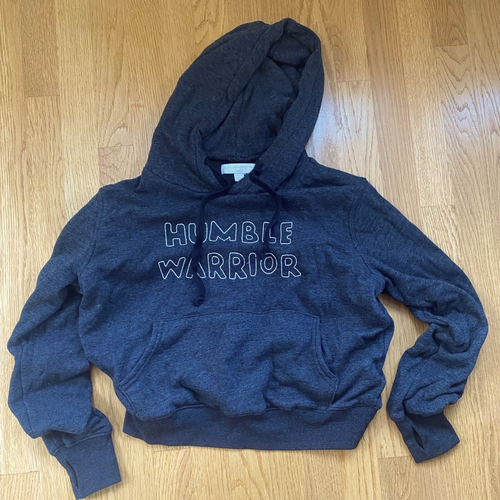 Spiritual Gangster Humble Warrior sweatshirt, size: XS, color: dark gray
